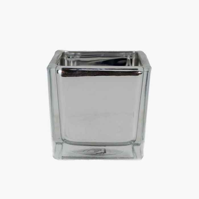Cubic Glass Pot - Electroplated - 5cm