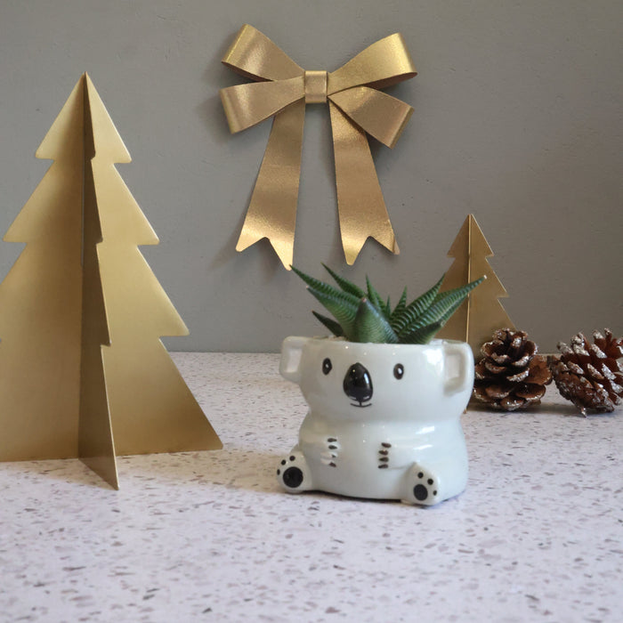 Festive Potted Succulent – Ceramic pot Koala - D7cm