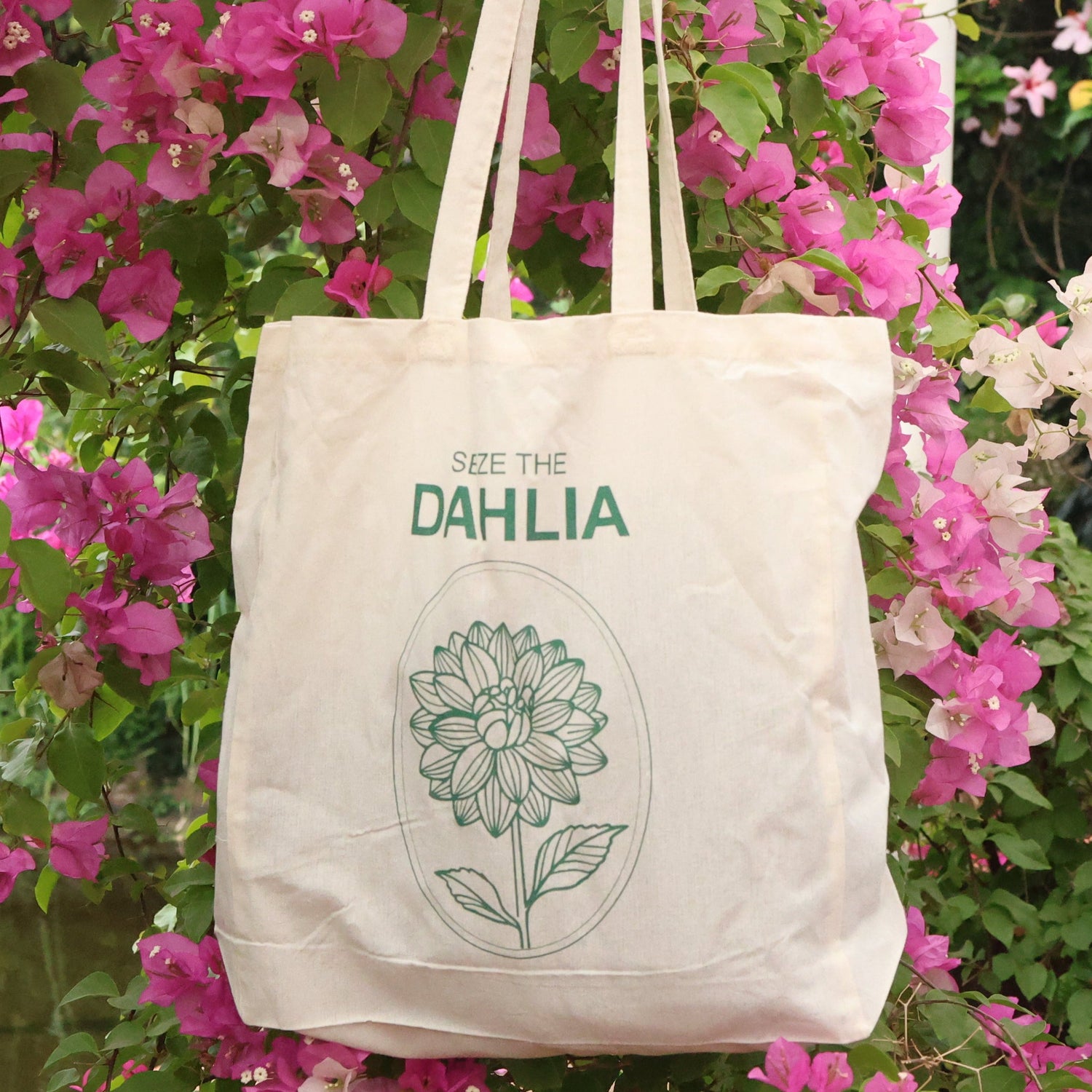 Seize The Dahlia Tote Bag