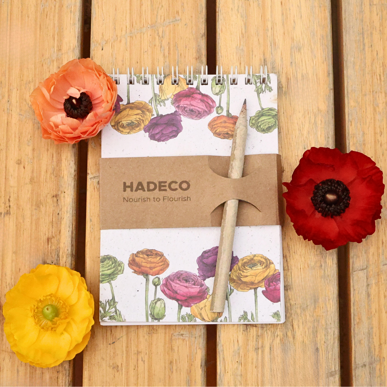 Floral Plantable Notepad & Pencil Set
