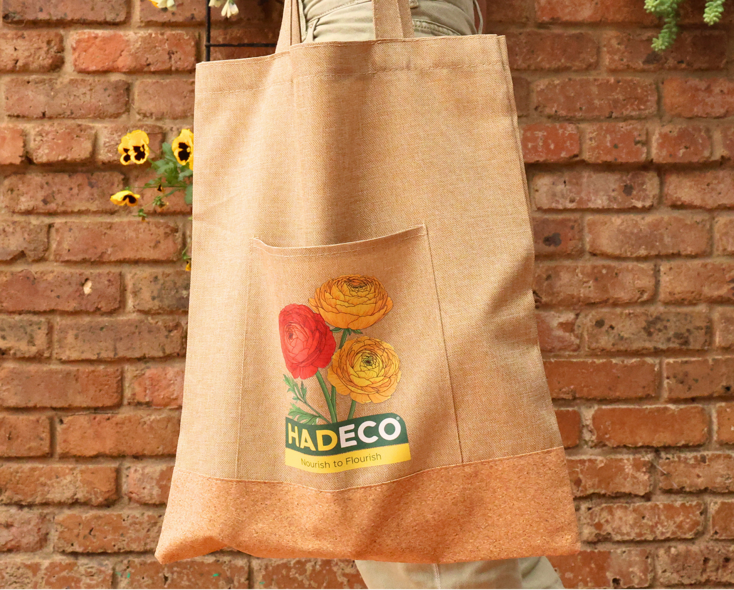 Nourish to Flourish Ranunculus Tote Bag