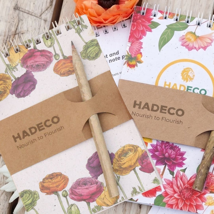 Floral Plantable Notepad & Pencil Set - 2 Options
