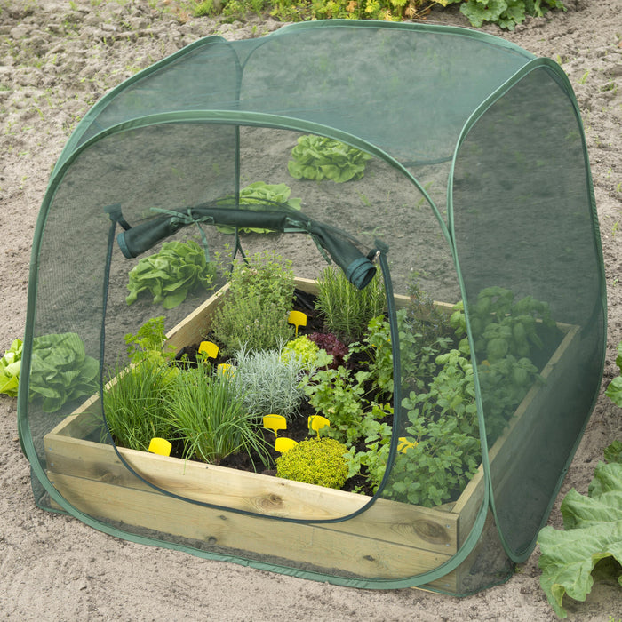 Pop-up cold raised bed frame greenhouse