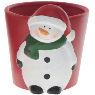 Festive Potted Succulent – Ceramic Molly & Bolly (Christmas Pots) - D7cm