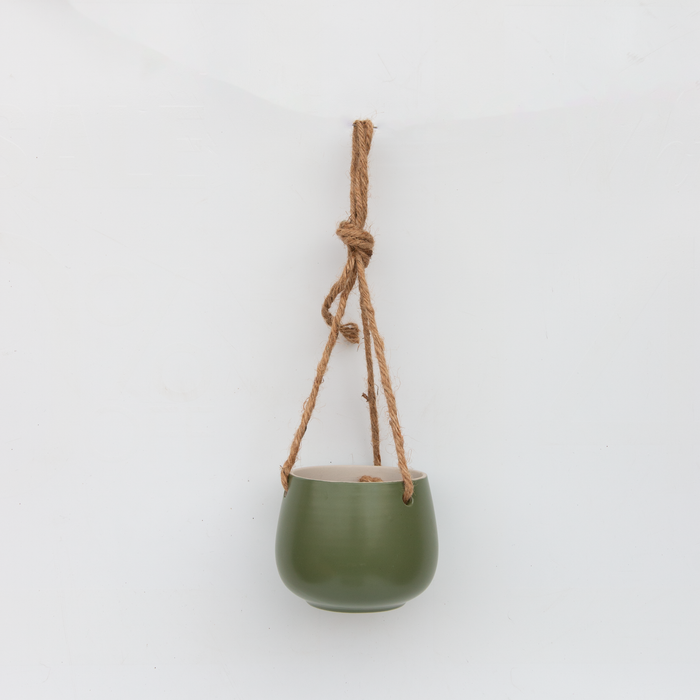 Ceramic Hanging Pot - Assorted Colours & Sizes