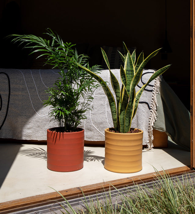 Handmade Ceramic Pot - Chloe Horizontal - MA Yellow