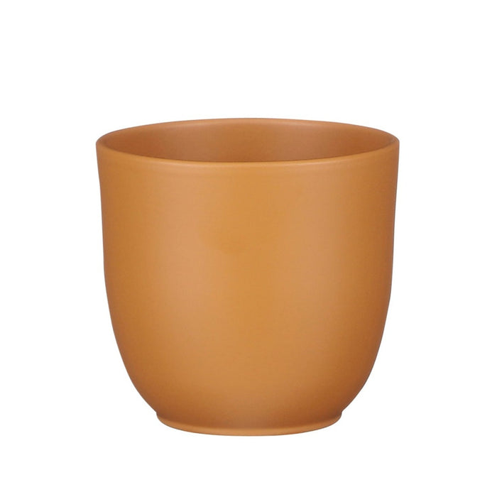 Tusca Round Pot  - Matte Caramel - D10cm