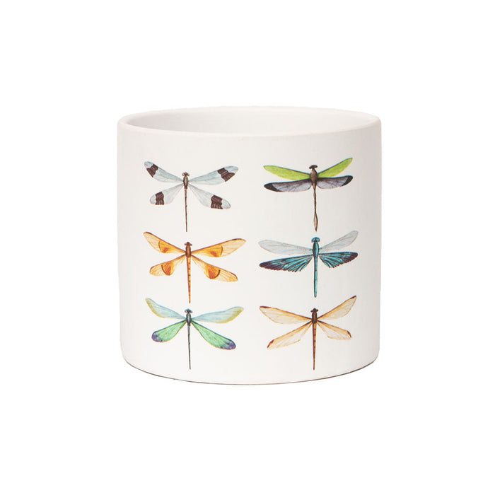 Dragonfly/Butterfly Design Ceramic Pot - (Set of 3) - Various Sizes