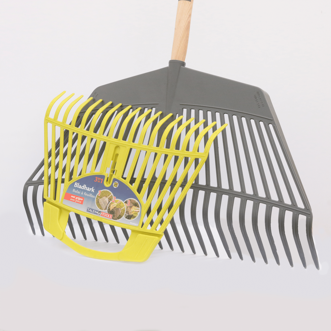 Leaf Rake with 3-in-1 Grabber - Plastic - Grey — Hadeco.co.za
