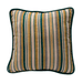 Mirabel Chenille Stripe - Piped Finish Cushion - Green 1